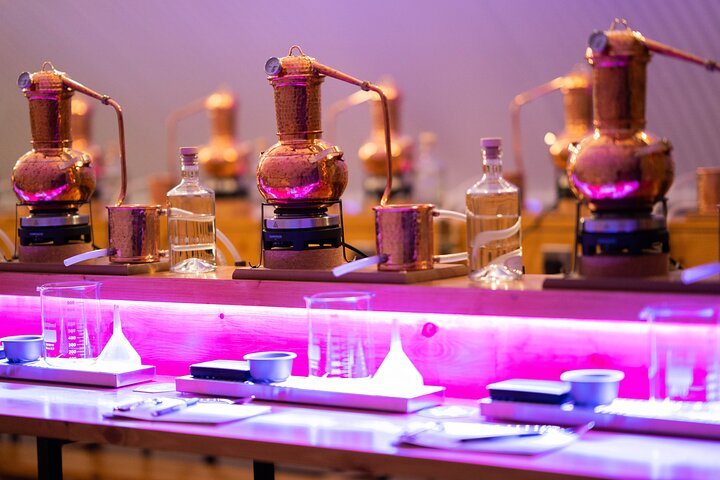 Gather round the gin making bench